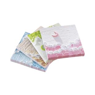 油画便利贴便签纸n次贴索引贴可爱风景留言便签本简约记事本便签