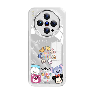 迪士尼适用vivox300s手机壳带镜头膜x300ultra透明新款x300全包镜头x200pro系列x100防摔promini软硅胶保护壳