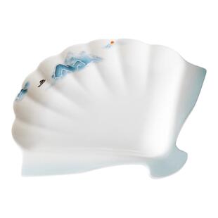 祥源美密胺餐具盘子商用酒店餐厅扇形餐盘菜盘仿瓷创意冷菜凉菜盘