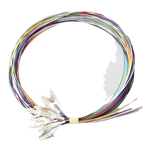 波钢 LC/UPC多模万兆光纤跳线12芯12色OM3束状尾纤光纤线电信级1.5米