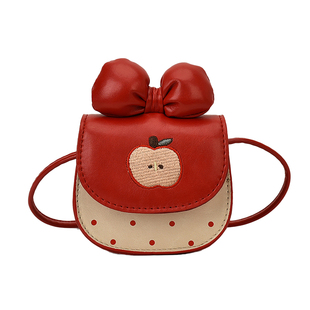 蝴蝶结苹果女童专用小包包可爱时尚迷你口红包潮小女孩洋气斜挎包