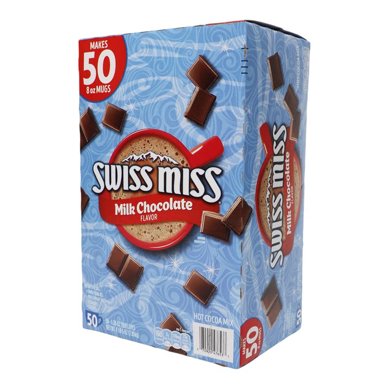 SWISSMISS瑞士小姐 牛奶朱古力粉即冲装1.95kg50包装奶香可可风味