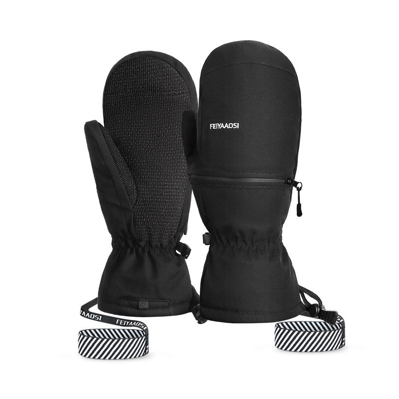 【秒开漏手】半开式滑雪手套