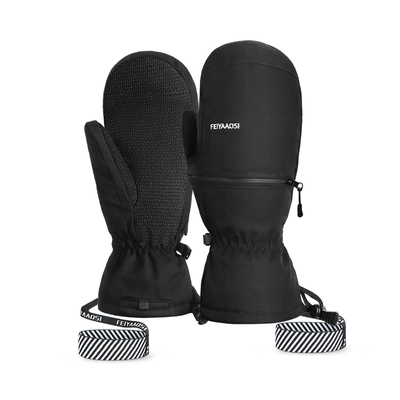 【秒开漏手】半开式滑雪手套