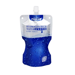 现货350ml富氢水吸嘴袋异型袋铝箔包装袋自立袋可定制可丝印logo