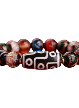 国风香灰琉璃本命年转运天珠手串