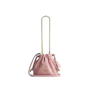 COACH/蔻驰官方 奥莱款faye粉色女士单肩手提包斜挎包云朵包CEP40