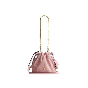 COACH/蔻驰官方 奥莱款faye粉色女士单肩手提包斜挎包云朵包CEP40