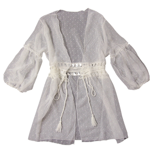 比基尼罩衫海边度假雪纺开衫泳衣外搭裙宽松沙滩防晒外套女可下水