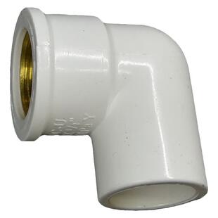 联塑PVC给水白金属内丝弯头20*1/2内螺纹/带内牙弯4分6分1寸25/32