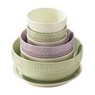 佩尔森奶油色汤碗家用陶瓷釉下彩大号面碗沙拉碗ins风高级感大碗