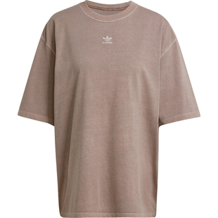 Adidas/阿迪达斯官方正品三叶草落肩袖T恤新款女短袖T恤JD5347