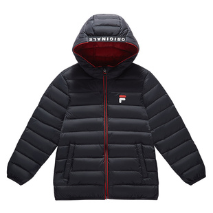 FILA斐乐儿童轻薄羽绒服2025秋季新款连帽外套男女童宝宝保暖冬装