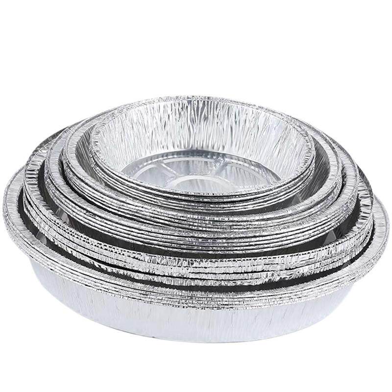 空气炸锅锡纸盘家用专用纸烤盘食品级吸油纸圆碗烤箱锡箔纸盒烘烤