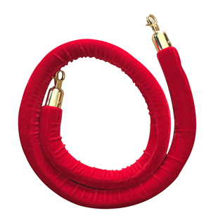 不锈钢栏杆挂绳绒绳麻绳礼宾杆绳1.5米2米1米护栏警戒隔离绳定制