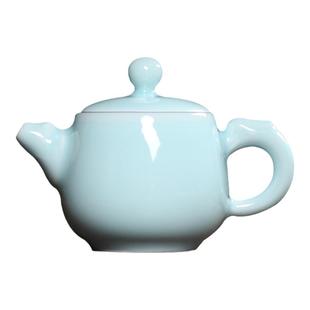 灵青坊青瓷茶壶功夫茶具单壶陶瓷带过滤手工茶壶梅子青家用泡茶壶