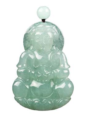 缅甸正品玉石翡翠观音天然A货