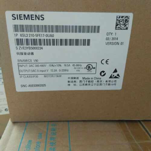议价6SL3210-5FE17-0UA0全新V90 7.0KW伺服驱动器6SL32105FE170UA
