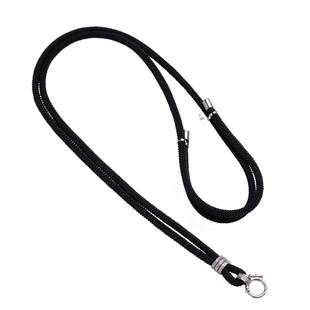 黑色纯银项链绳翡翠玉坠佛公吊坠挂绳男女款免绑高货绳卡扣挂脖绳