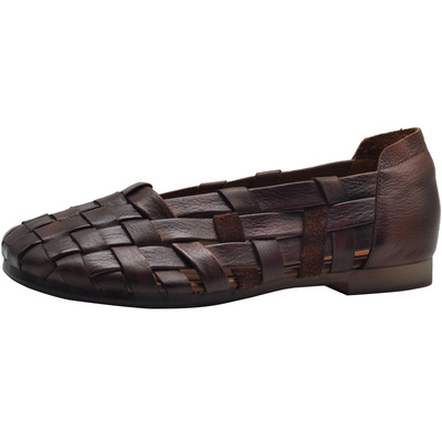 Artmu阿木复古真皮编织鞋