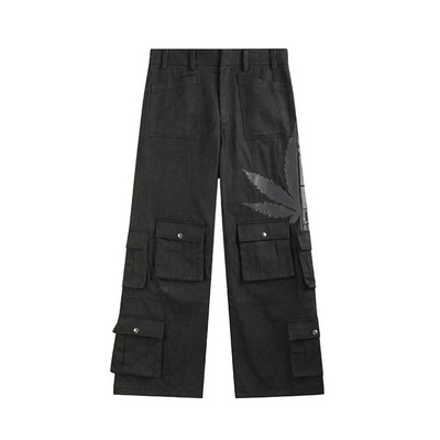 （noE）脏染洗水Cargo工装帆布裤