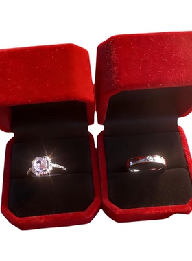 仿真钻石情侣对戒婚礼交换戒指女