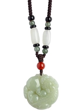 天然和田玉双面貔貅吊坠本命年