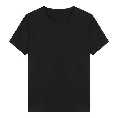 MULVAN 白色圆领短袖t恤女休闲纯色基础款内搭打底衫正肩上衣