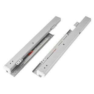 抽屉滑轨底装珠宝柜烟酒柜阻尼缓冲反弹导轨玻璃展柜层板托底轨道