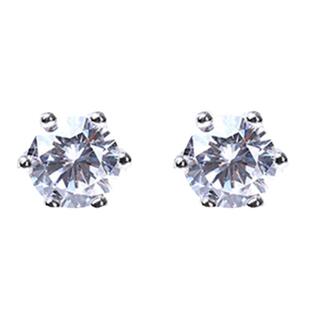 LUXTA 925银 Zircon Earrings 镶钻耳钉男女嘻哈耳骨耳蜗锆石