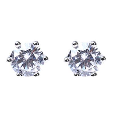 LUXTA纯银钻石耳钉男女嘻哈锆石