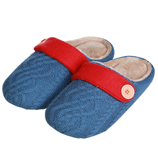 日系棉拖鞋秋冬男女静音软底防滑情侣儿童亲子木地板居家居毛拖鞋