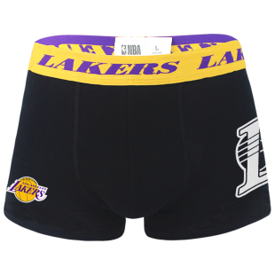 NBA内裤男士平角裆部抗菌纯棉湖人勇士篮球跑步休闲运动短裤四角