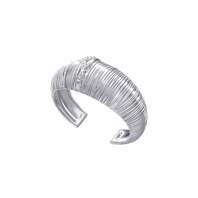 双层真丝钩纹弦线宽手镯/戒指