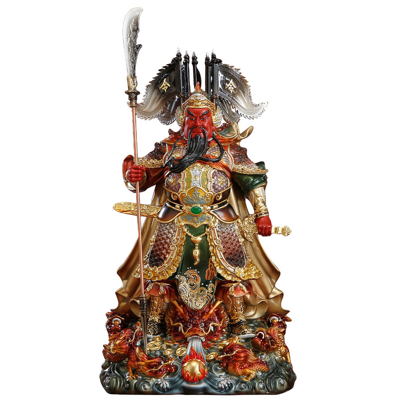 纯铜关公神像客厅供奉武财神关羽关二爷雕像公司店铺开业招财摆件