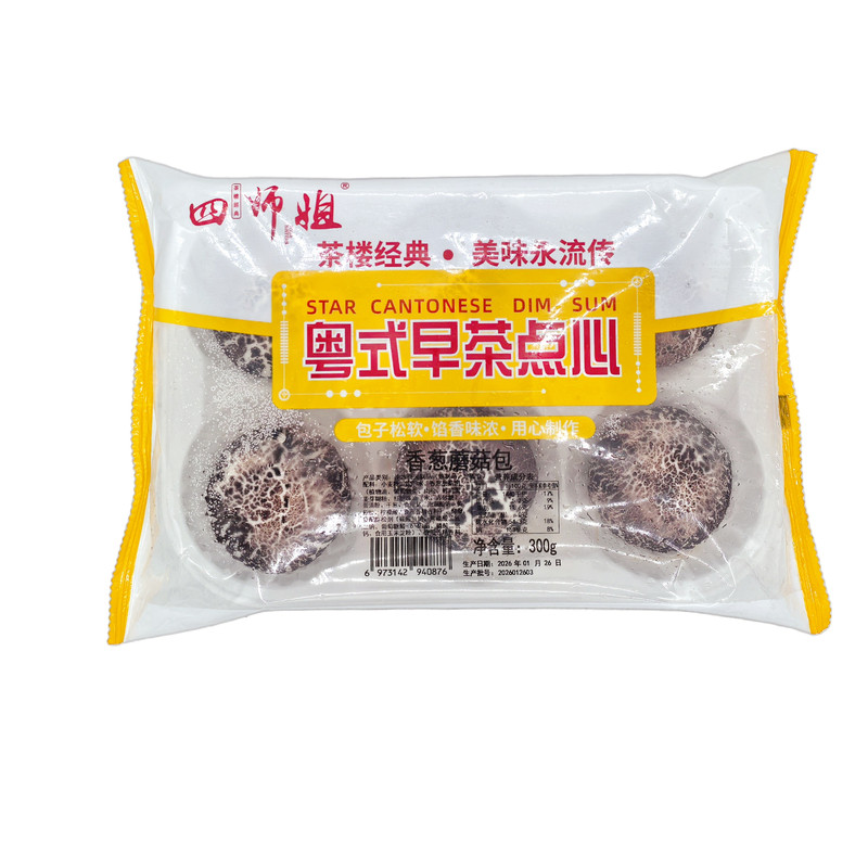 香葱蘑菇包营养早餐包子300g/6个