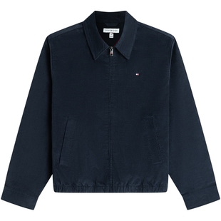 【预售】Tommy26秋冬新款男灯芯绒休闲拉链翻领简约行政夹克外套