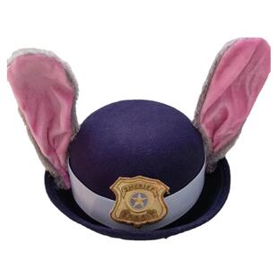 朱迪cos服装配饰发光头饰 腰带包包 领结  领带     朱迪帽子