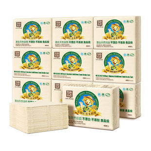 泉林本色卫生纸厕纸平板耐用400张整箱10大包纸巾实惠装擦手纸