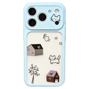 Soft Color Transparent Cat House Phone Case 适用 iPhone 17 Air 16 Plus 15 Pro Max 14 13 12 11