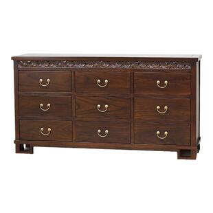 新中式全实木九斗柜老榆木抽屉柜高端收纳储物柜卧室床尾柜中古风