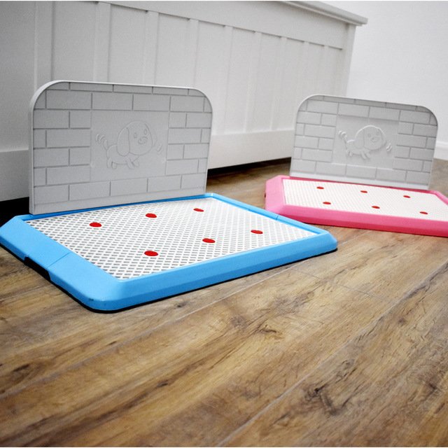 新款直销狗狗厕所 网格平板式宠物厕所带挡板狗便盆厕所