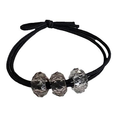 头绳女水晶渐变色高弹力发圈双股简约高级感发绳发饰绑扎头发皮筋