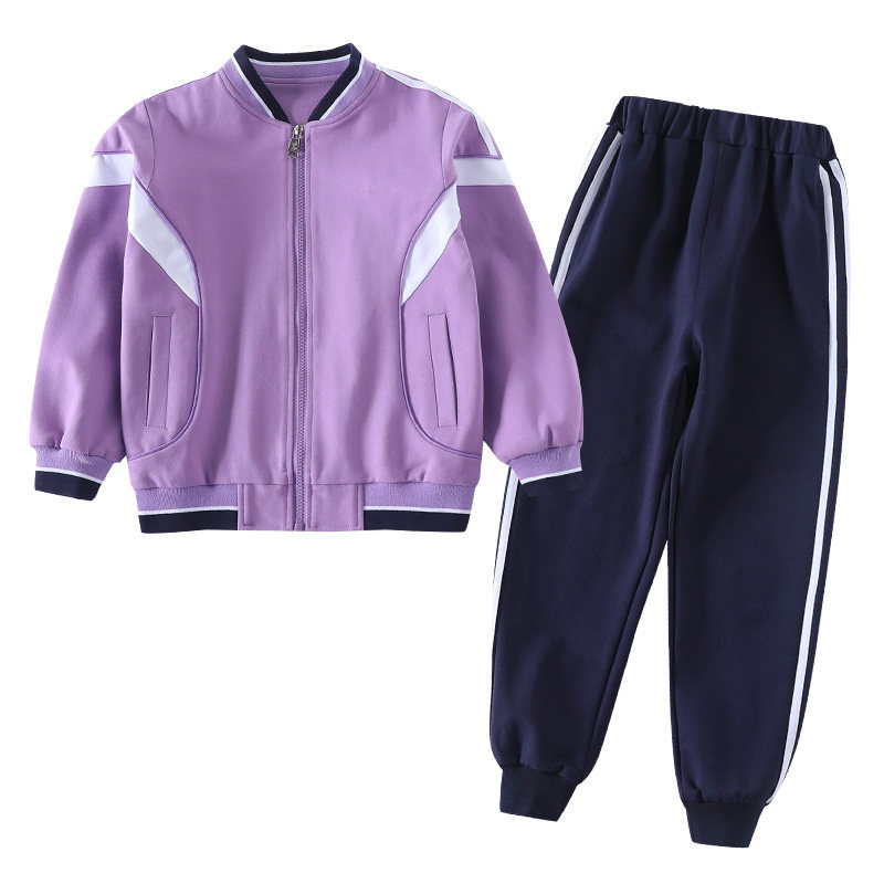 新款幼儿园园服春秋运动四件套装小学生校服教师英伦纯棉儿童班服