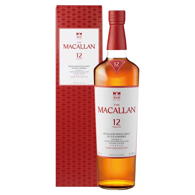 MACALLAN/麦卡伦12年雪梨单桶700ML苏格兰单一麦芽威士忌进口洋酒