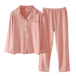 莫代尔睡衣女款秋春长袖开衫式妈妈中年2026年新款大码家居服套装