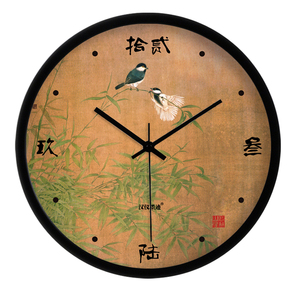 中古风中国风客厅钟表挂钟时钟