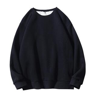 500g重磅不倒绒卫衣男女加绒加厚秋冬纯色宽松保暖百搭圆领打底衫