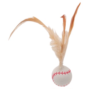 羽毛逗猫球弹力球宠物磨牙耐咬球逗猫棒自嗨解闷狗狗猫咪神器玩具