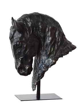 复古艺术马首摆件马头雕塑